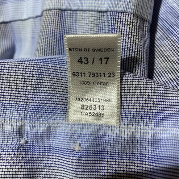 Eton Contemporary Check Button Down Dress Shirt - Picture 8 of 12